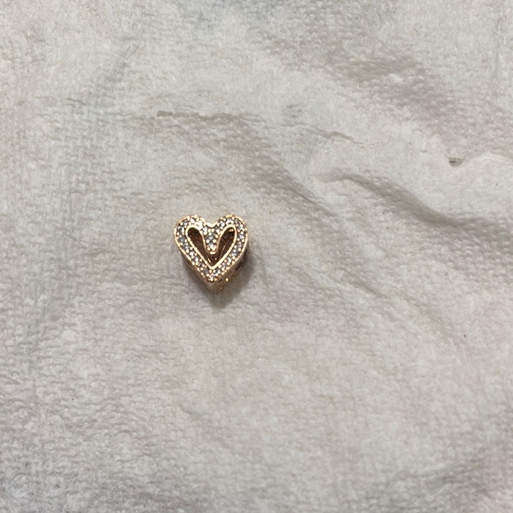 Pandora Gold Heart Brooch